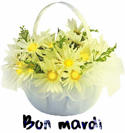 Gif animé Bon mardi marguerites